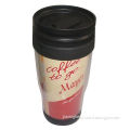 Plastic Travel Mug for Gifts or Promotional Purposes, Customized Colors are Welcome